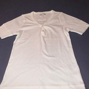 Free Assembly Ribbed Henley Tee with Short Sleeves